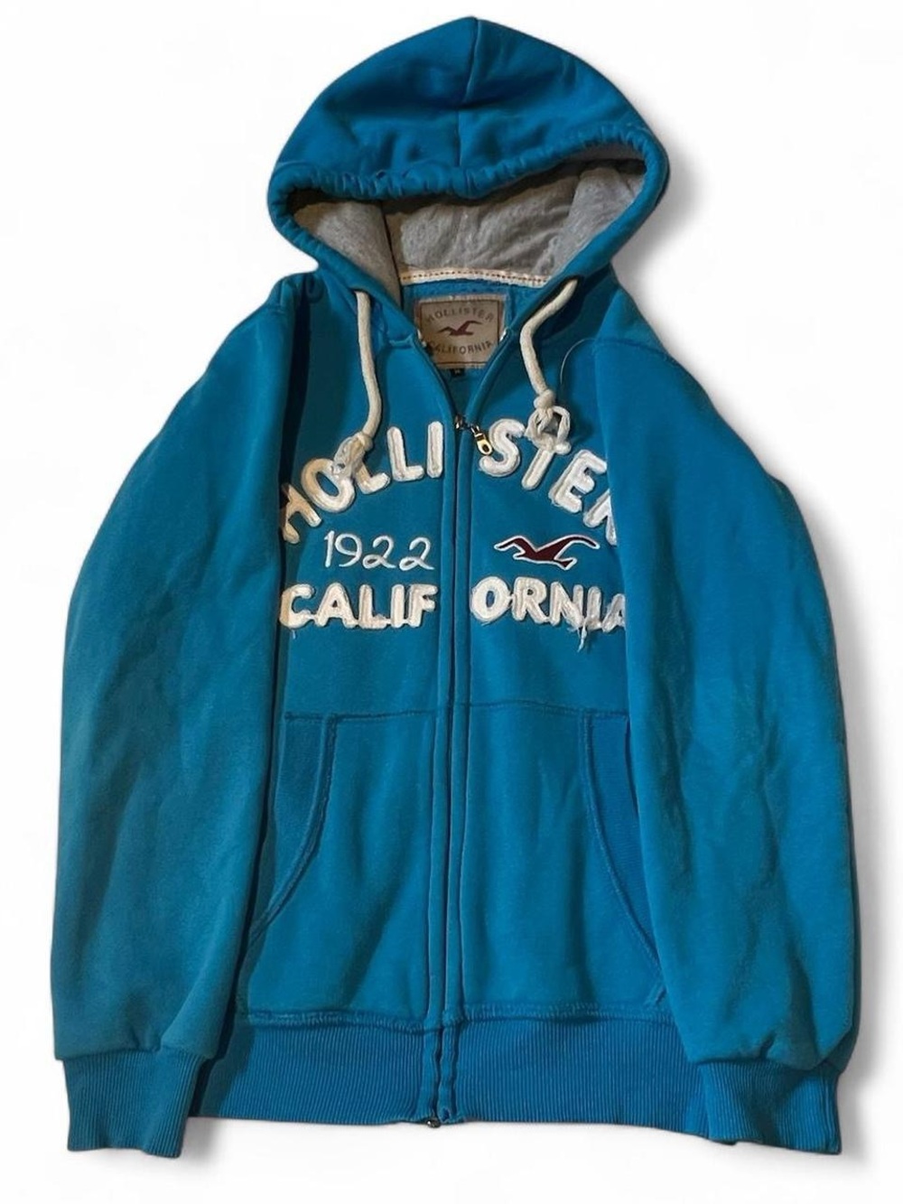 Y2K Hollister Blue Zip Up Hoodie